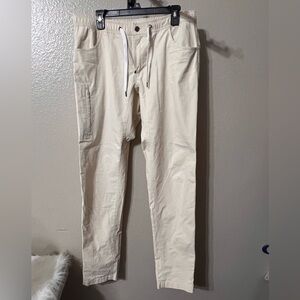 BYLT Men's XL weekender pant in cream color. EUC
